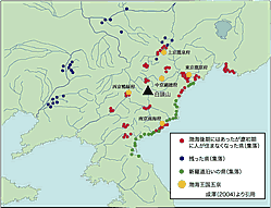 旧渤海地域の廃された県（集落）